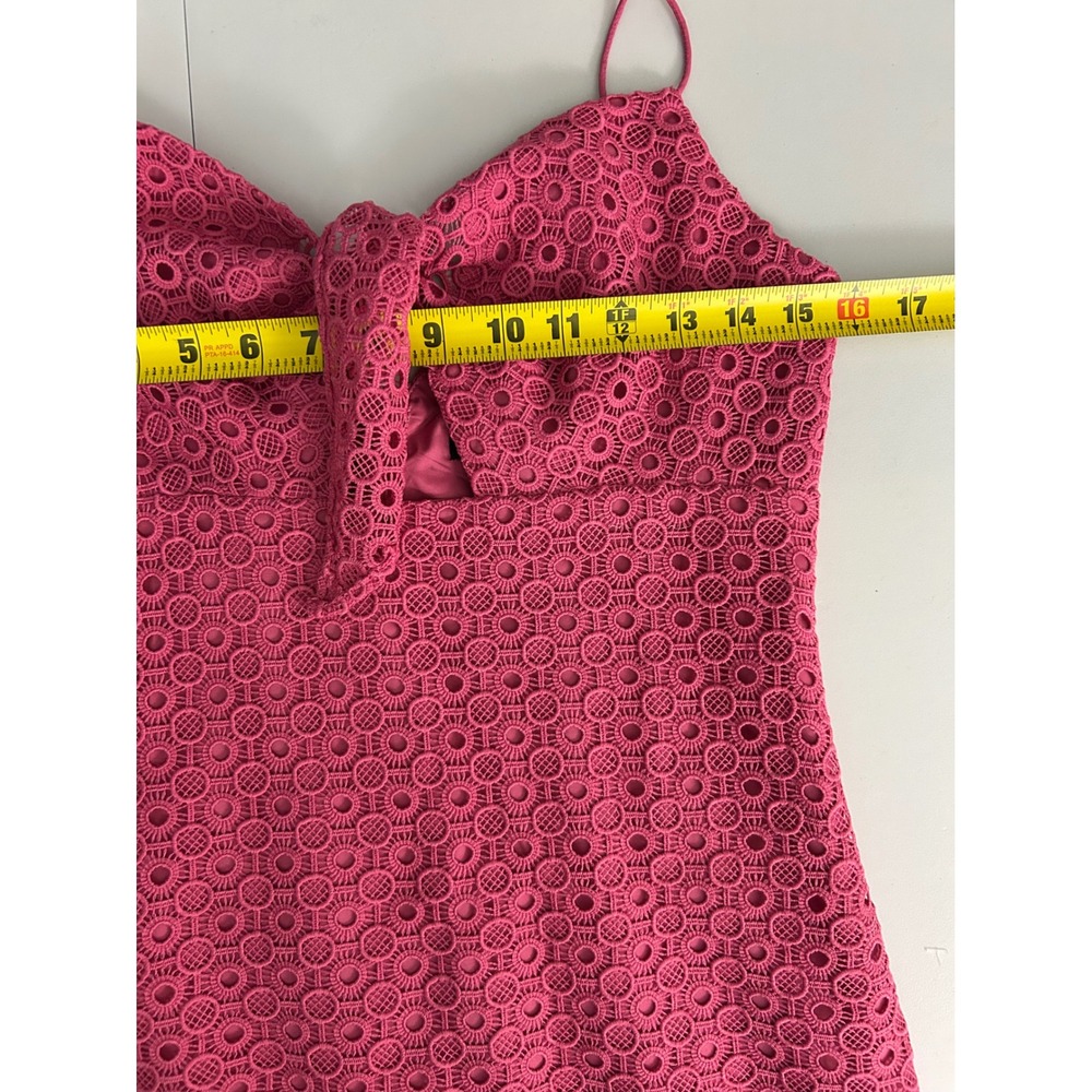 Aidan Mattox Dress Womens Size 4 Eyelet Maxi Sheath Pink - Picture 6 of 11